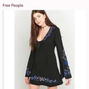 Free People New With Tags Folk‎ Holiday Mini Flare Dress. Size 4